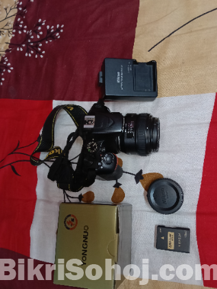 Nikon D3500 with Yongnuo 50mm prime lens.